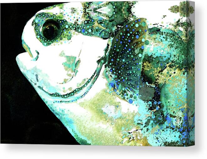 Fish Canvas Print featuring the painting Tropical Fish Art - Fish Wishes by Sharon Cummings