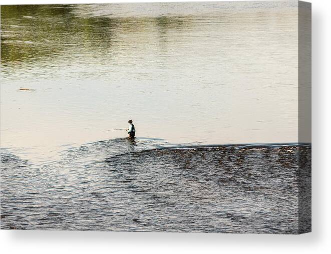 Trout Canvas Print featuring the photograph Trout Fishing 2 by Amelia Pearn