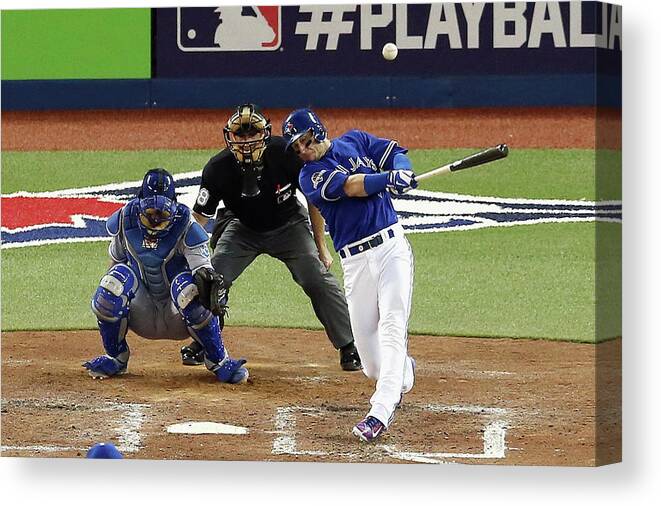 People Canvas Print featuring the photograph Troy Tulowitzki by Vaughn Ridley