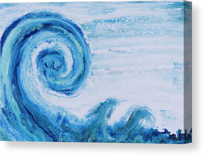 Seascape Canvas Print featuring the painting Tsunami by Steve Shaw