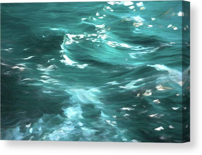 Wave Canvas Print featuring the photograph Turquoise Ocean Waves by Carol Japp
