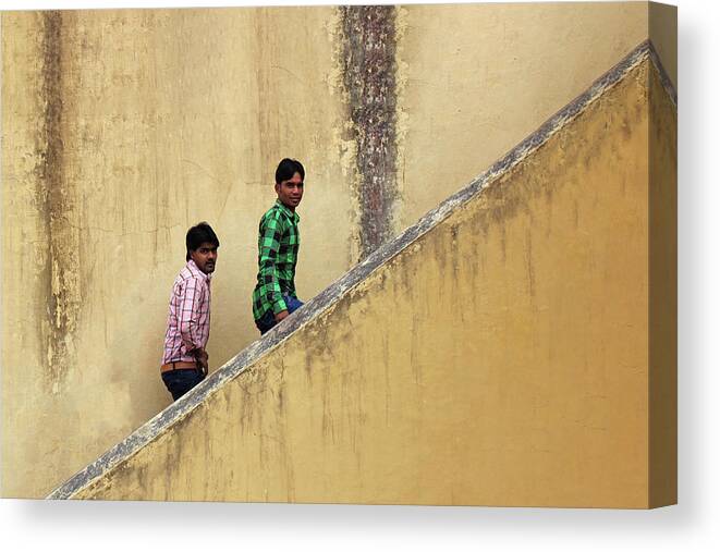 Two Men Canvas Print featuring the photograph Two Men by Prakash Ghai