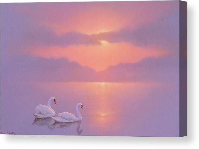 Sympathy Card Canvas Print featuring the painting Tranquility by Brian McCarthy
