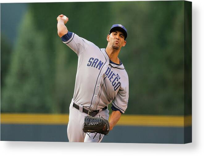 Home Base Canvas Print featuring the photograph Tyson Ross by Justin Edmonds