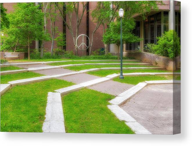 Peace Symbol Canvas Print featuring the photograph U-Penn by Susan Candelario