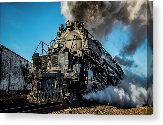 Train Canvas Print featuring the photograph Union Pacific 4014 Big Boy in Color by David Morefield