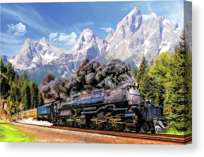 Union Pacific Canvas Print featuring the painting Union Pacific Big Boy by Christopher Arndt