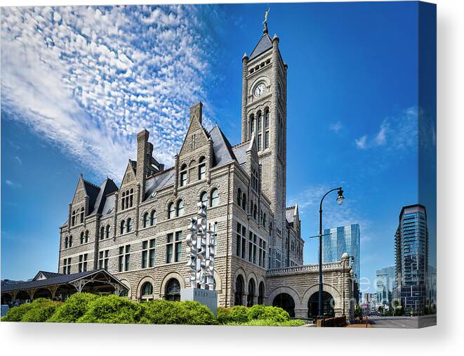 Union Station Canvas Print featuring the photograph Union Station at Nashville by Shelia Hunt