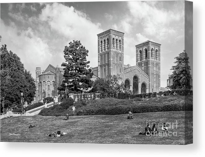 University Of California Los Angeles Canvas Print featuring the photograph University of California Los Angeles Landscape by University Icons