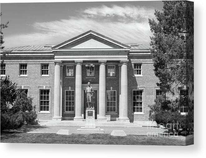 University Of Nevada Canvas Print featuring the photograph University of Nevada Reno - MacKay Mines Building by University Icons