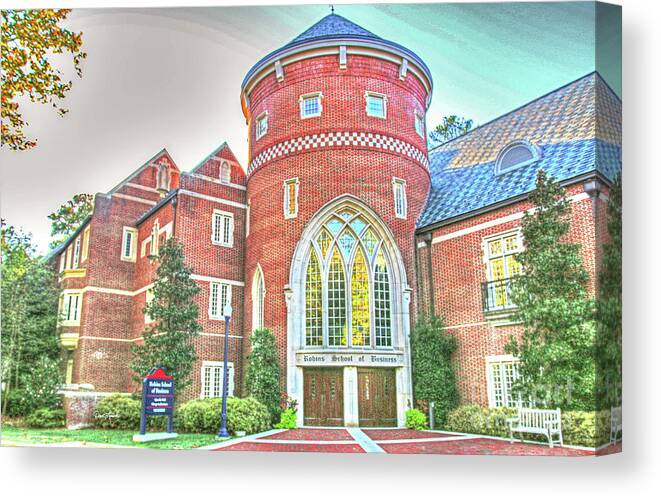 Rva Canvas Print featuring the photograph University Of Richmond VA Robins School of Business by Dave Lynch