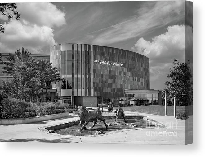 Marshall Student Center Canvas Print featuring the photograph University of South Florida Marshall Student Center by University Icons