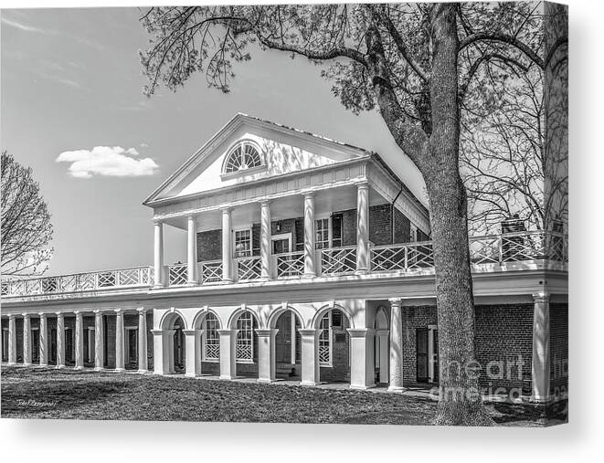 University Of Virginia Canvas Print featuring the photograph University of Virginia Academical Village Pavilion by University Icons
