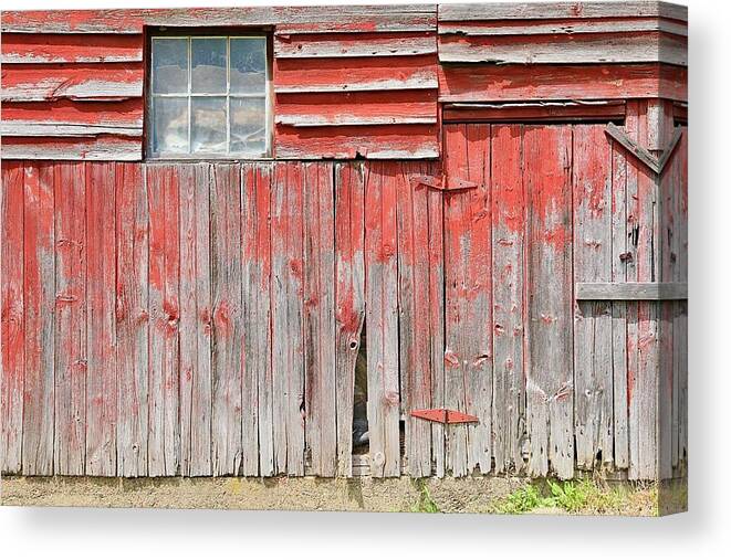 Barn Canvas Print featuring the photograph Unwanted Red Barn by David Letts