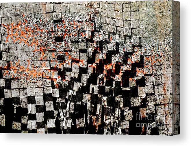 Equipment Canvas Print featuring the photograph Up Against the Wall Dissolution by Marilyn Cornwell