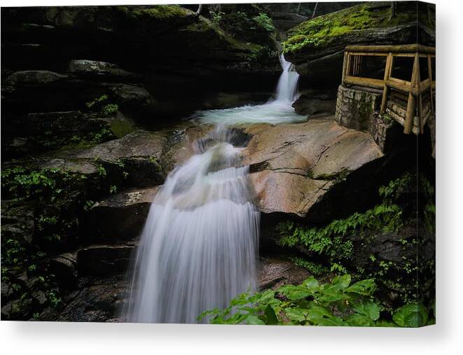 White Mountains Canvas Print featuring the photograph Upper Sabbaday Falls by Patricia Caron