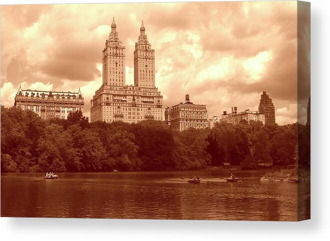 Central Park Print Canvas Print featuring the photograph Upper West Side and Central Park, Manhattan by Monique Wegmueller