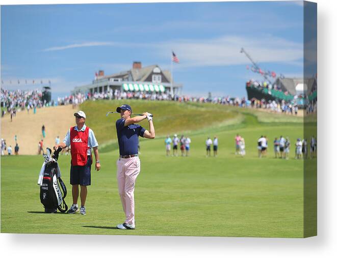 People Canvas Print featuring the photograph U.S. Open - Round Three by Warren Little