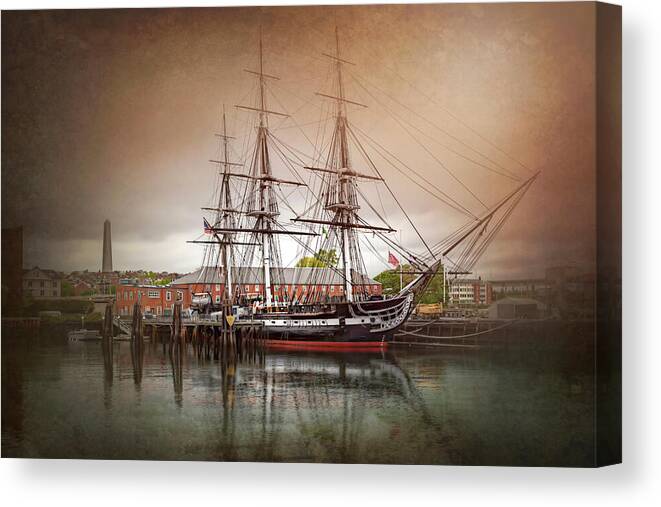 Boston Canvas Print featuring the photograph USS Constitution Boston by Carol Japp
