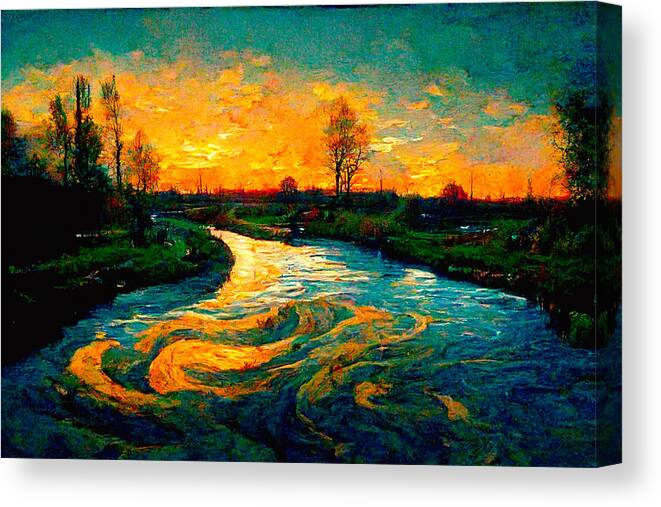 Vincent Van Gogh Canvas Print featuring the digital art Van Gogh #7 by Craig Boehman