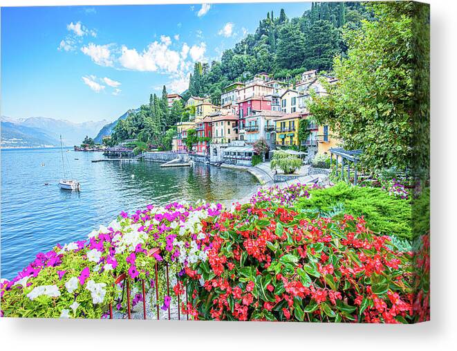 Italy Photography Canvas Print featuring the photograph Varenna by Marla Brown