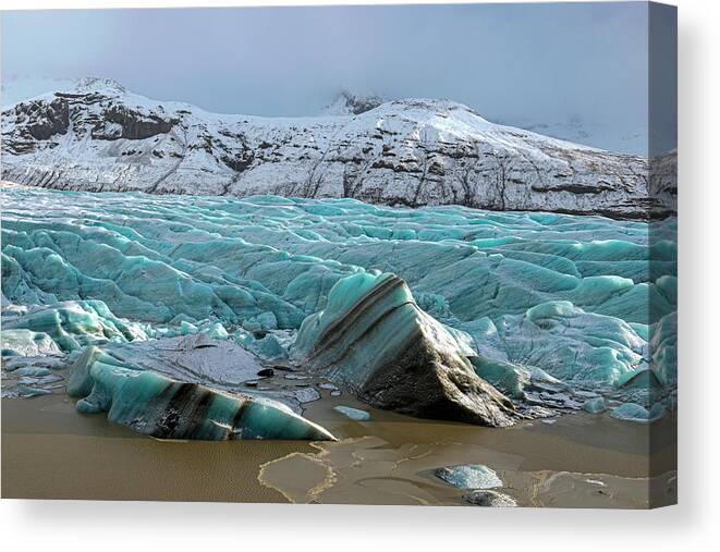 Vatnajökull Canvas Print featuring the photograph Vatnajokull Glacier 2 by Dubi Roman