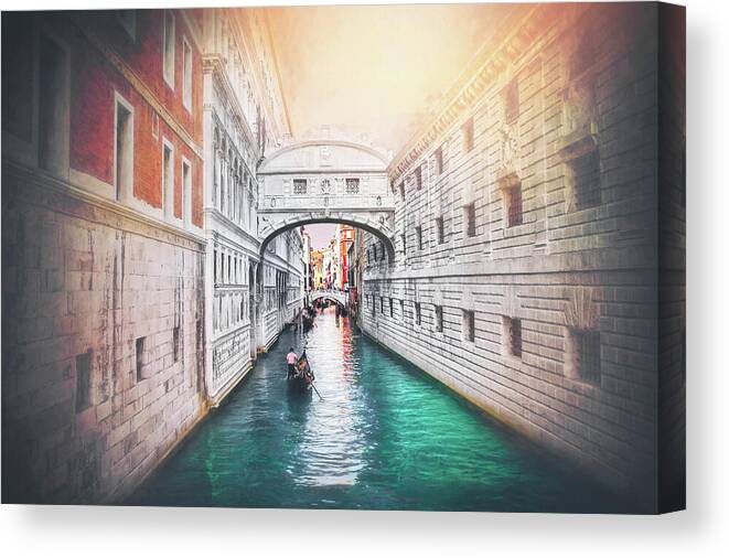 Bridge Of Sighs Canvas Print featuring the photograph Venice Italy Bridge of Sighs by Carol Japp
