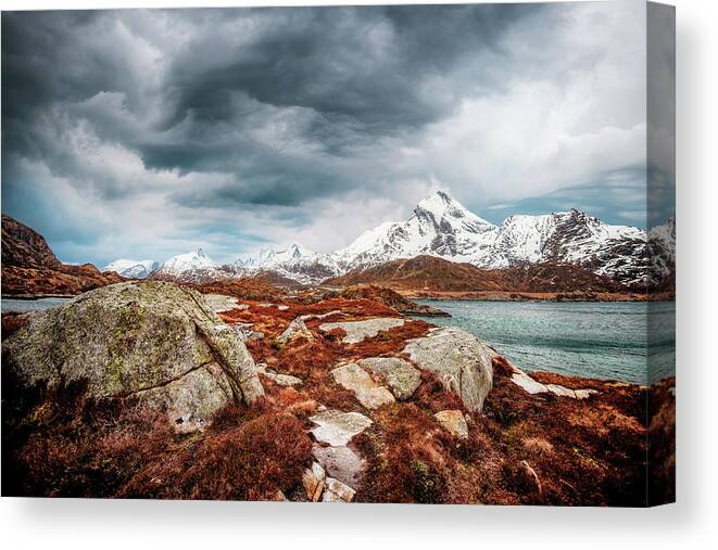 Landscape Canvas Print featuring the photograph Vibes Speak Louder Than Words by Philippe Sainte-Laudy
