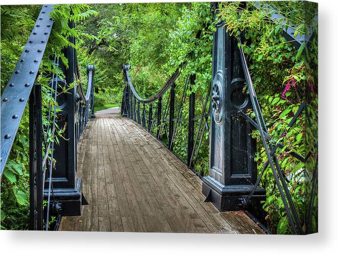 Forest Park Canvas Print featuring the photograph Victorian Bridge by Randall Allen