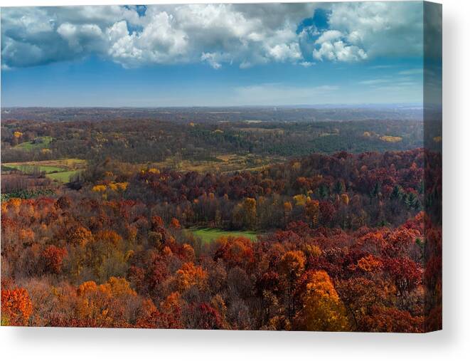 Jennifer Rondinelli Reilly Canvas Print featuring the photograph View From Holy Hill in Autumn 1 by Jennifer Rondinelli Reilly - Fine Art Photography