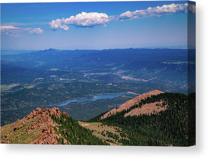 Adventure Canvas Print featuring the photograph View from Pikes Peak 5 by Cindy Robinson