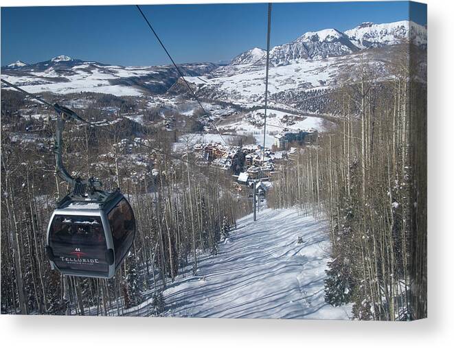 View Canvas Print featuring the photograph View of Mountain Village from the free gondola by David L Moore