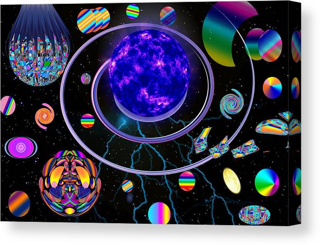 The Entranceway Canvas Print featuring the digital art Wacky World of Ron Abstract by Ronald Mills