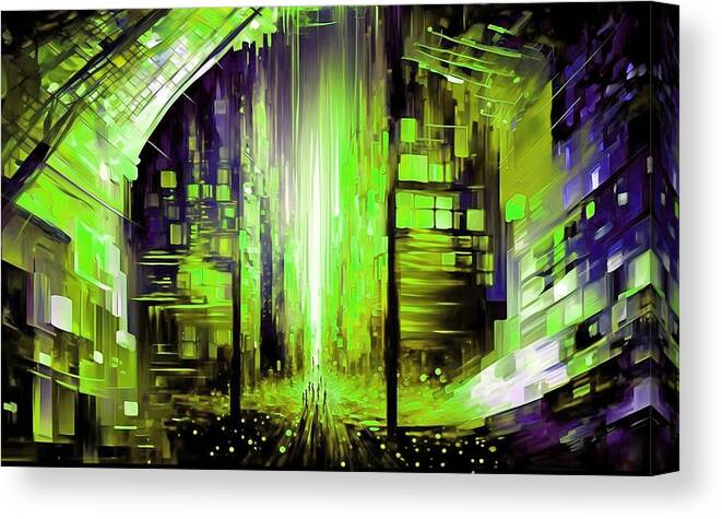 Walk To The Light Canvas Print featuring the digital art Walk to the Light by Caito Junqueira
