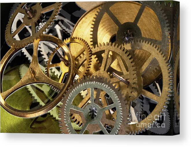 Movement Canvas Print featuring the digital art Watch Parts by Anthony Ellis