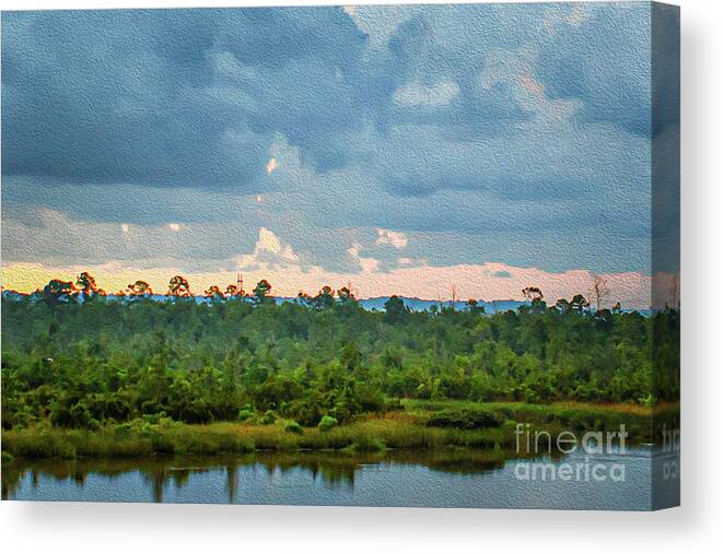Watercolor Canvas Print featuring the photograph Water Color Sky by Patti Powers