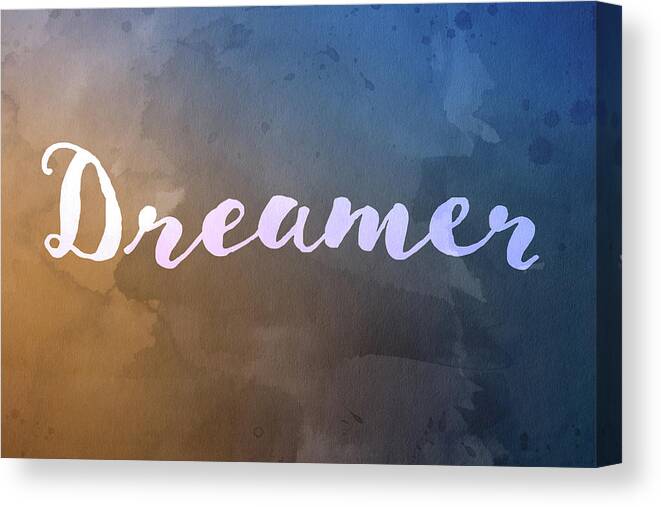 Watercolor Canvas Print featuring the digital art Watercolor Art Dreamer by Amelia Pearn