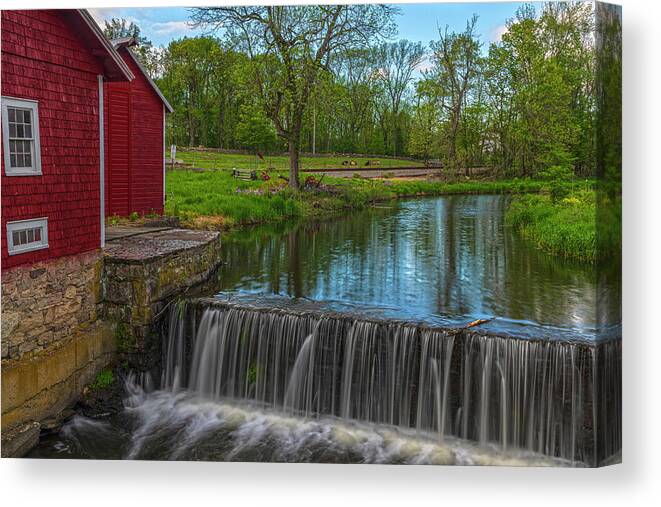 Baird Gristmill Canvas Print featuring the photograph Wawayanda Creek And The Grist Mill by Angelo Marcialis