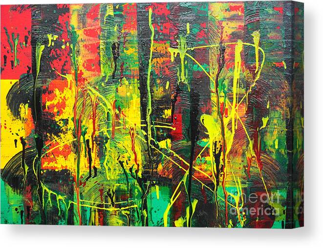 Abstract Canvas Print featuring the painting We Be Jamming by Jimmy Clark