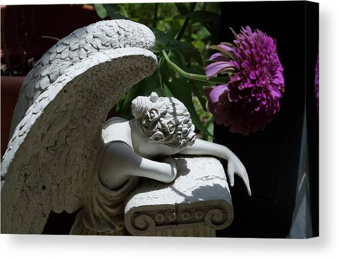 Canvas Print featuring the photograph Weeping Angel IV by Melissa Torres