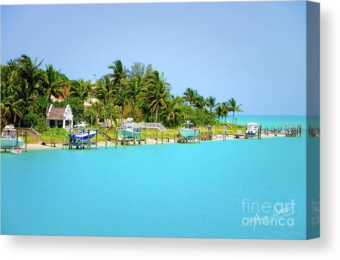 Boca Grande Canvas Print featuring the digital art Welcome to Boca by Alison Belsan Horton