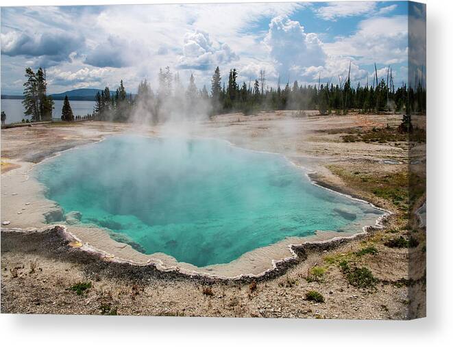Travel Canvas Print featuring the photograph West Thumb Geyser Basin by Rose Guinther