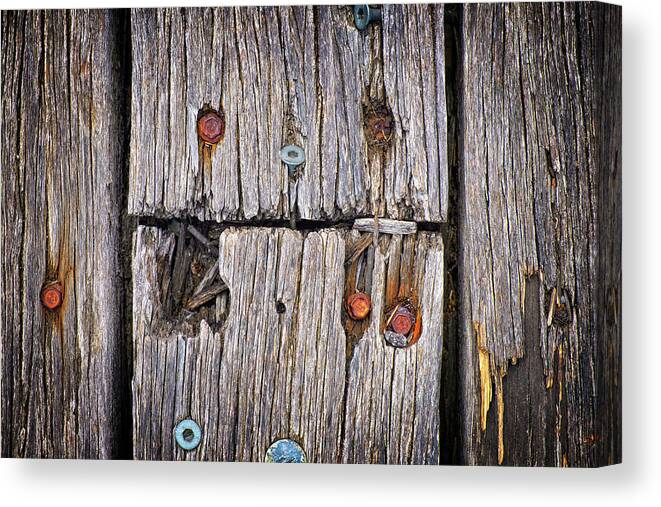 Timber Canvas Print featuring the photograph Wharf by Wayne Sherriff