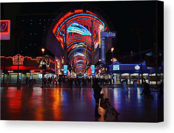  Canvas Print featuring the photograph White Castle on Fremont by Rodney Lee Williams