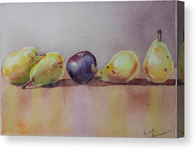 Fruit Canvas Print featuring the painting Wild Card by Ruth Kamenev