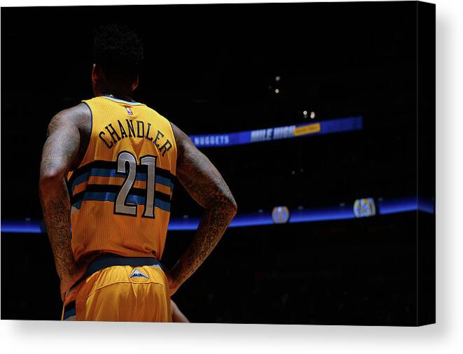 Nba Pro Basketball Canvas Print featuring the photograph Wilson Chandler by Bart Young