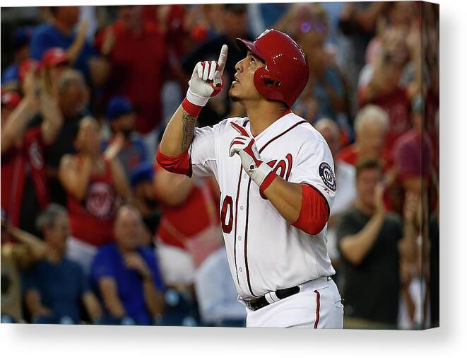 People Canvas Print featuring the photograph Wilson Ramos by Rob Carr