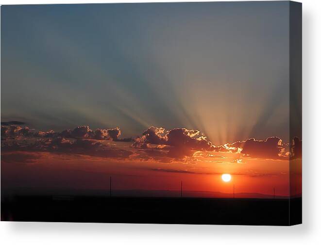 Sunrise Canvas Print featuring the photograph Winslow Sunrise by DArcy Evans