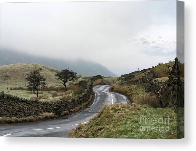 Cumbria Canvas Print featuring the photograph Winter in Cumbria by Perry Rodriguez