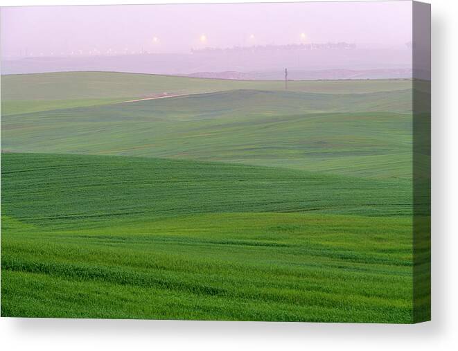 Friday Canvas Print featuring the photograph Winter Morning at the Hills by Dubi Roman